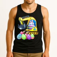 Eggs Cavator Easter Bunny Rabbit Excavator Tank Top