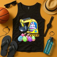 Eggs Cavator Easter Bunny Rabbit Excavator Tank Top
