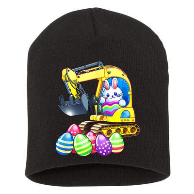 Eggs Cavator Easter Bunny Rabbit Excavator Short Acrylic Beanie