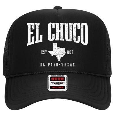 El Chuco El Paso Texas Pride Vintage Est 1873 High Crown Mesh Back Trucker Hat