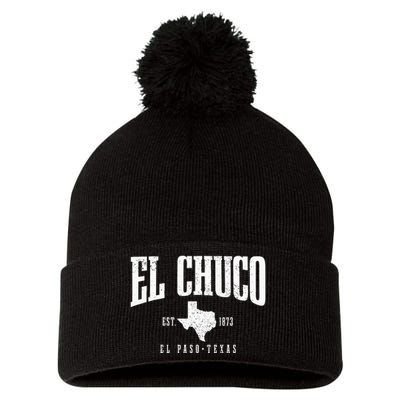 El Chuco El Paso Texas Pride Vintage Est 1873 Pom Pom 12in Knit Beanie