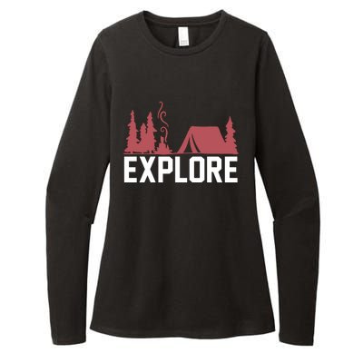 Explore Camp Womens CVC Long Sleeve Shirt