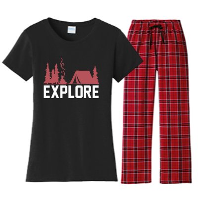 Explore Camp Women's Flannel Pajama Set