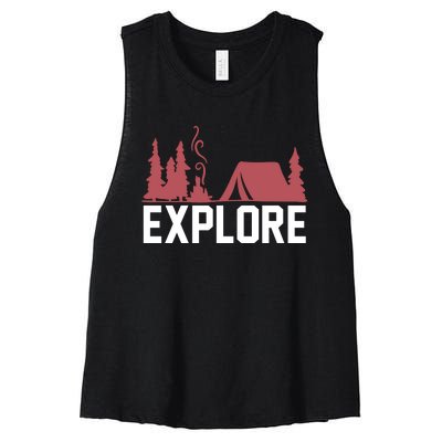 Explore Camp Women's Racerback Cropped Tank