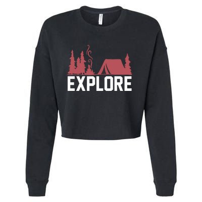 Explore Camp Cropped Pullover Crew