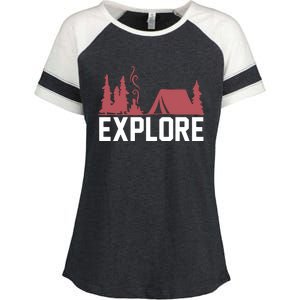 Explore Camp Enza Ladies Jersey Colorblock Tee