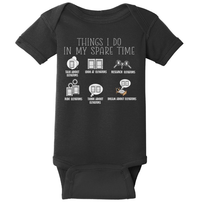 Elevator Constructor Elevator Mechanic Elevator Baby Bodysuit