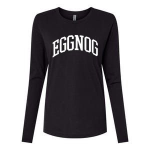 Eggnog Christmas Womens Cotton Relaxed Long Sleeve T-Shirt