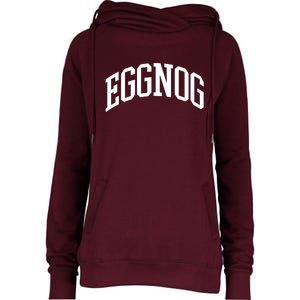 Eggnog Christmas Womens Funnel Neck Pullover Hood