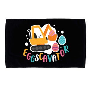 Eggscavator Construction Excavator Easter Egg Hunter Gift Microfiber Hand Towel