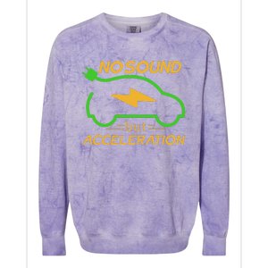 Electric Car Electric Car Acceleration Car Electricity Gift Colorblast Crewneck Sweatshirt