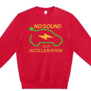 Electric Car Electric Car Acceleration Car Electricity Gift Premium Crewneck Sweatshirt