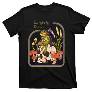 Everybody Croaks Frog Skull Mushroom Everybody Croaks T-Shirt