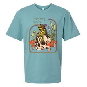 Everybody Croaks Frog Skull Mushroom Everybody Croaks Sueded Cloud Jersey T-Shirt