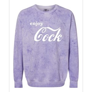 Enjoy Cock Funny Parody Logo Colorblast Crewneck Sweatshirt