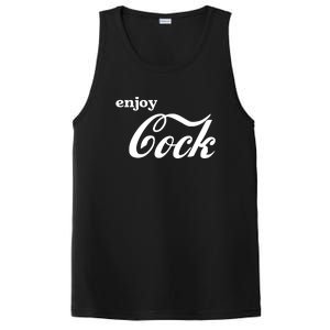 Enjoy Cock Funny Parody Logo PosiCharge Competitor Tank