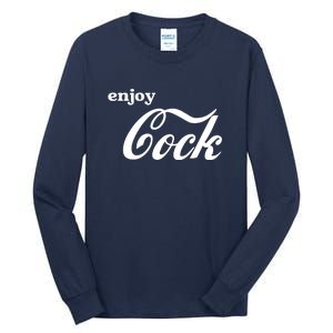 Enjoy Cock Funny Parody Logo Tall Long Sleeve T-Shirt