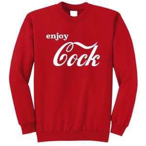 Enjoy Cock Funny Parody Logo Sweatshirt