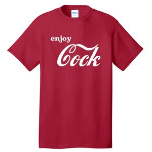 Enjoy Cock Funny Parody Logo Tall T-Shirt