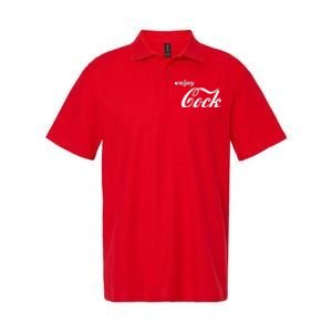 Enjoy Cock Funny Parody Logo Softstyle Adult Sport Polo