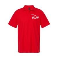 Enjoy Cock Funny Parody Logo Softstyle Adult Sport Polo