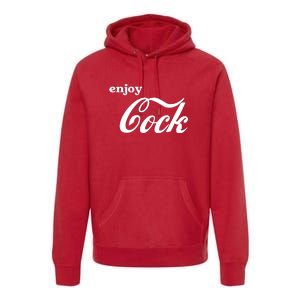 Enjoy Cock Funny Parody Logo Premium Hoodie