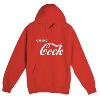 Enjoy Cock Funny Parody Logo Premium Pullover Hoodie