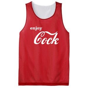 Enjoy Cock Funny Parody Logo Mesh Reversible Basketball Jersey Tank