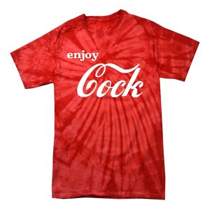 Enjoy Cock Funny Parody Logo Tie-Dye T-Shirt