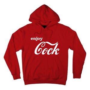 Enjoy Cock Funny Parody Logo Tall Hoodie