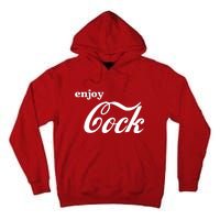 Enjoy Cock Funny Parody Logo Tall Hoodie