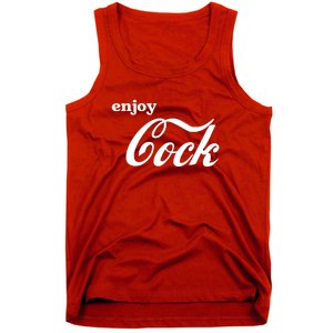 Enjoy Cock Funny Parody Logo Tank Top