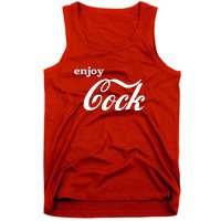 Enjoy Cock Funny Parody Logo Tank Top