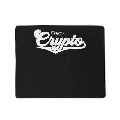 Enjoy Crypto, Funny Retro Cryptocurrency, Bitcoin, Hodl Mousepad
