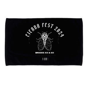 Entomology Cicada Fest 2024 Broods XIX XIII Cicada Lover Microfiber Hand Towel