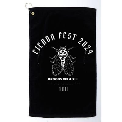 Entomology Cicada Fest 2024 Broods Xix Xiii Cicada Lover Platinum Collection Golf Towel