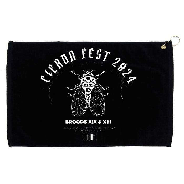 Entomology Cicada Fest 2024 Broods Xix Xiii Cicada Lover Grommeted Golf Towel