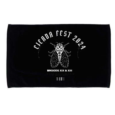 Entomology Cicada Fest 2024 Broods Xix Xiii Cicada Lover Microfiber Hand Towel