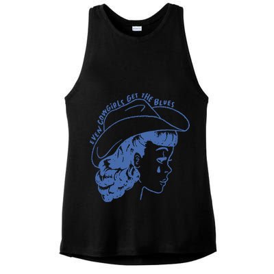 Even Cowgirls Funny Get The Blues Movie Cowgirl Fashion Western Ladies PosiCharge Tri-Blend Wicking Tank
