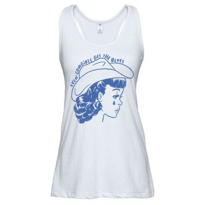 Even Cowgirls Funny Get The Blues Movie Cowgirl Fashion Western Ladies Essential Flowy Tank