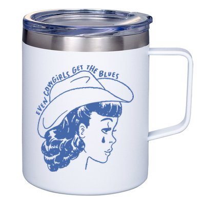 Even Cowgirls Funny Get The Blues Movie Cowgirl Fashion Western 12oz Stainless Steel Coffee Mug