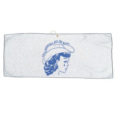Even Cowgirls Funny Get The Blues Movie Cowgirl Fashion Western Large Microfiber Waffle Golf Towel