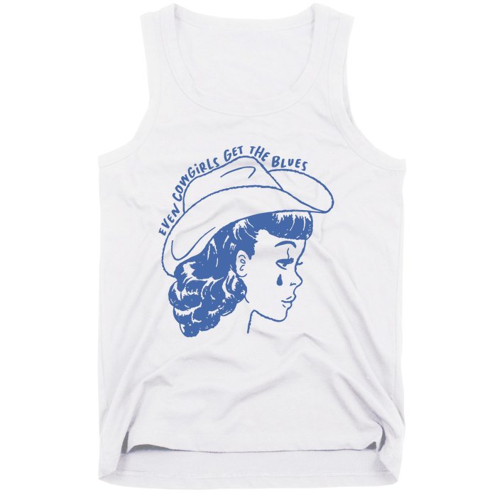 Even Cowgirls Funny Get The Blues Movie Cowgirl Fashion Western Tank Top