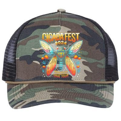 Entomology Cicada Fest 2024 Broods Xix & Xiii Love Retro Rope Trucker Hat Cap