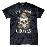 Everybody Croaks Funny Cottacore Frog Mushroom Skull Witch Tie-Dye T-Shirt