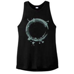 Enso Circle Funny Gift Zen Circle Funny Gift Buddhism Yoga Spiritual Karma Gift Ladies PosiCharge Tri-Blend Wicking Tank