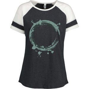 Enso Circle Funny Gift Zen Circle Funny Gift Buddhism Yoga Spiritual Karma Gift Enza Ladies Jersey Colorblock Tee