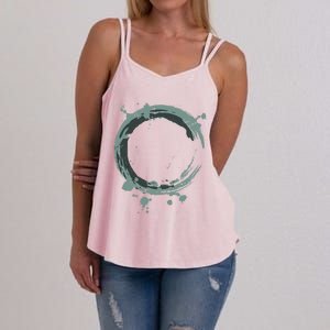 Enso Circle Funny Gift Zen Circle Funny Gift Buddhism Yoga Spiritual Karma Gift Women's Strappy Tank