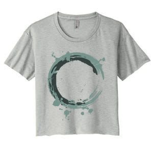 Enso Circle Funny Gift Zen Circle Funny Gift Buddhism Yoga Spiritual Karma Gift Women's Crop Top Tee