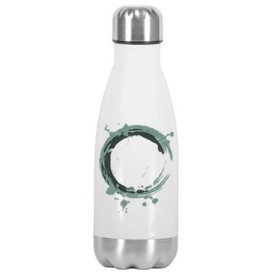 Enso Circle Funny Gift Zen Circle Funny Gift Buddhism Yoga Spiritual Karma Gift Stainless Steel Insulated Water Bottle